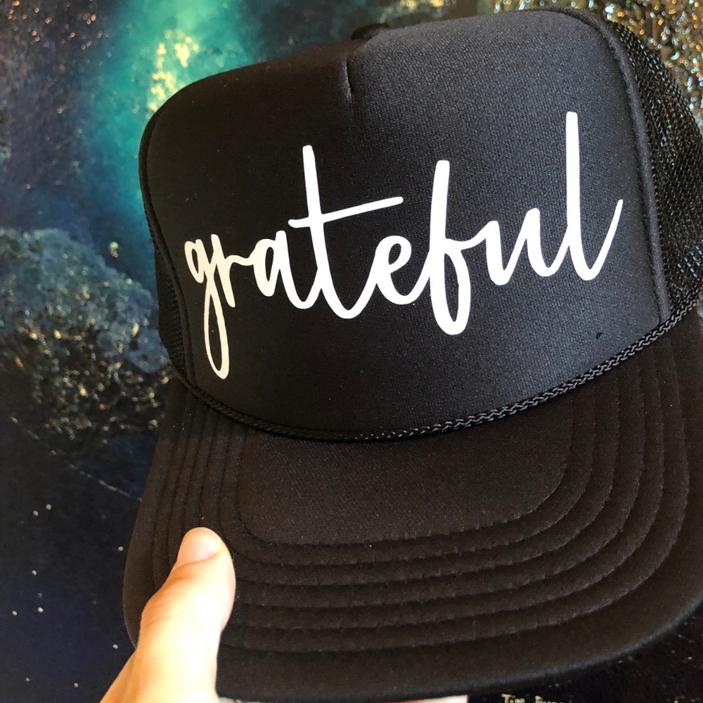 Women’s hat new black trucker hat